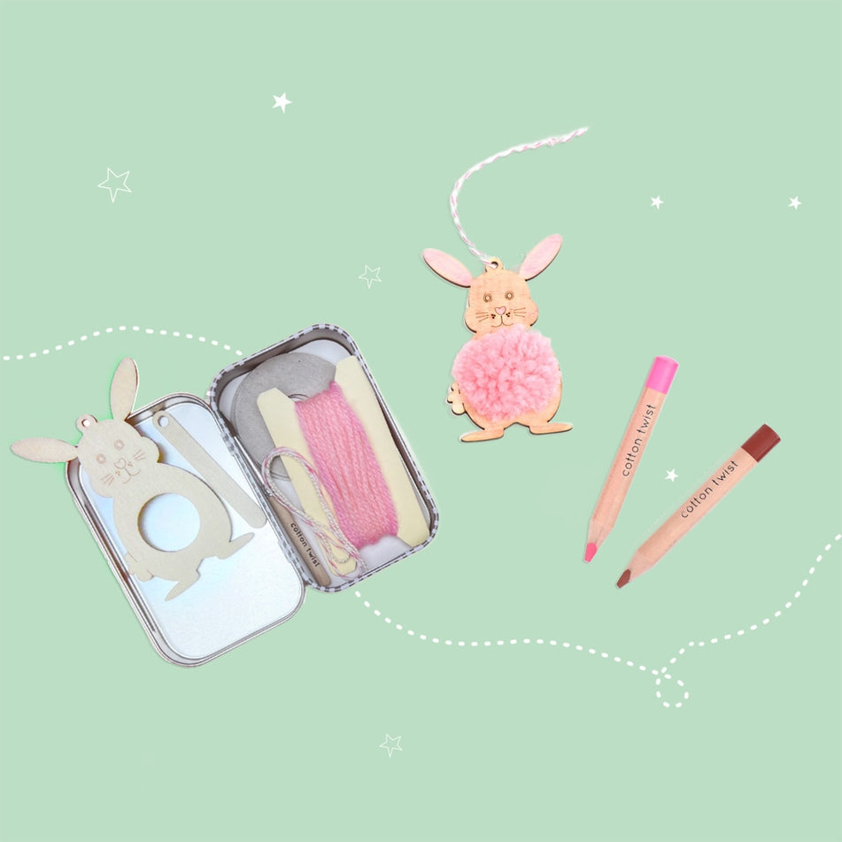 Cotton Twist – Make Your Own Pom Pom Bunny – Easter Craft Kit - Mabel & Fox