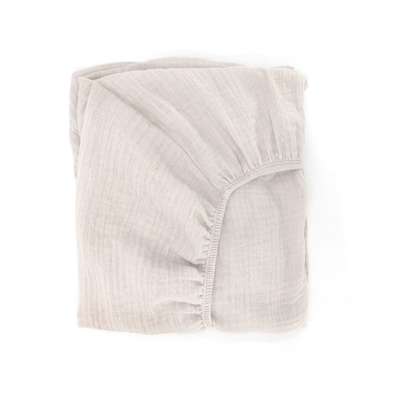 Babyshower - Crib Fitted Sheet - Cloud Powder