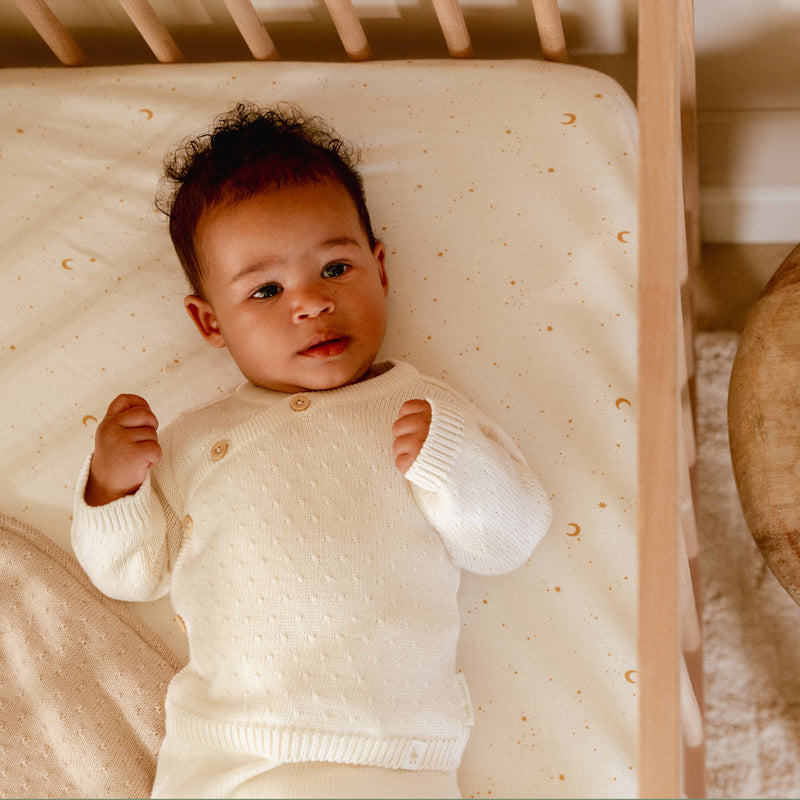 Little Dutch - Fitted Sheet - Moon & Stars - Mabel & Fox