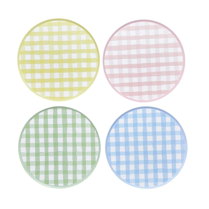HootyBalloo By Green Club - Gingham Paper Plates - (8 Pack)