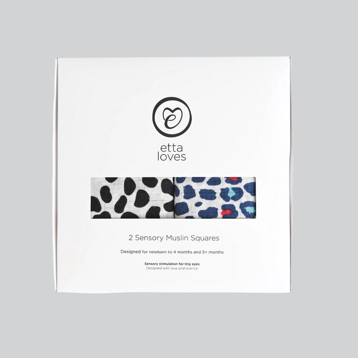 Etta Loves UK - Sensory Muslin - Animal Print (2 Pack)