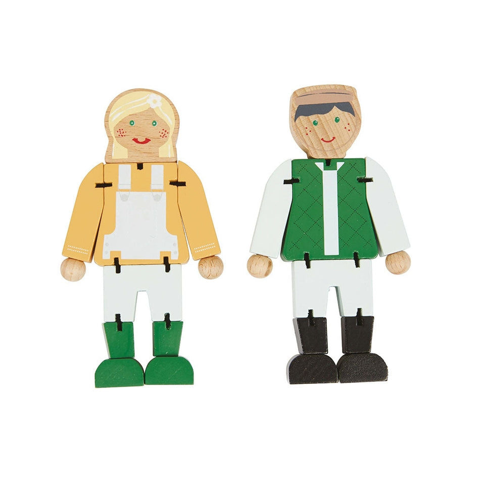 Great Little Trading Co. – Wooden Tractor Toy & Farmers Set