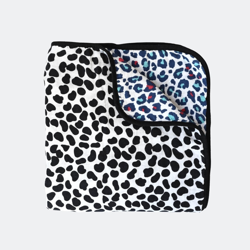 Etta Loves UK - Sensory Muslin Blanket - Reversible Animal Print