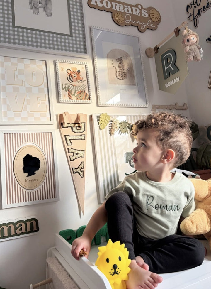 Mabel & Fox - Personalised Name T-Shirt - Sage