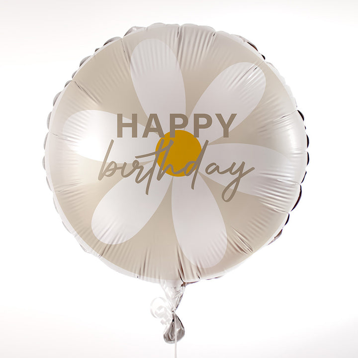 Ginger Ray - Happy  Birthday - Daisy Foil Balloon