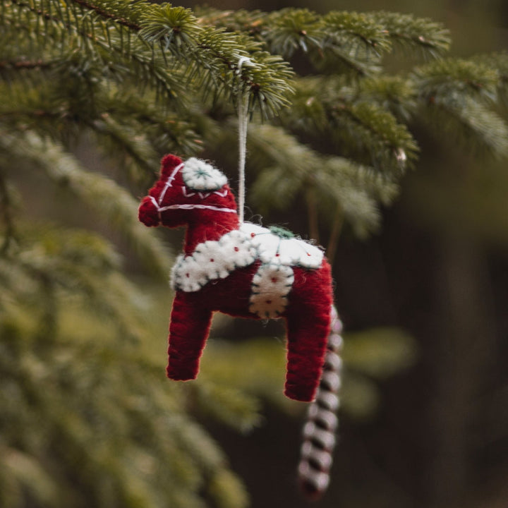 Gamcha - Handmade Christmas Decoration - Red Dala Horse