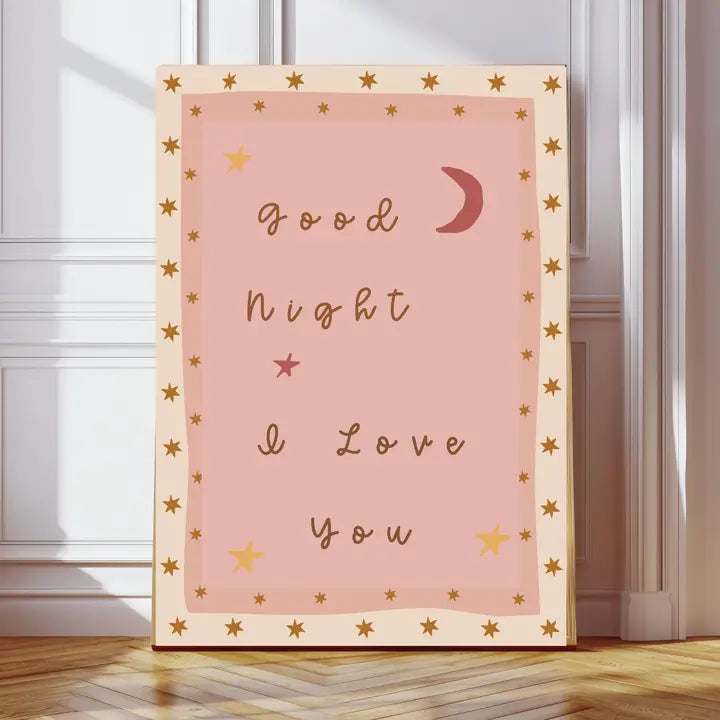 Kumo Art Prints - Good Night, I Love You - Mabel & Fox