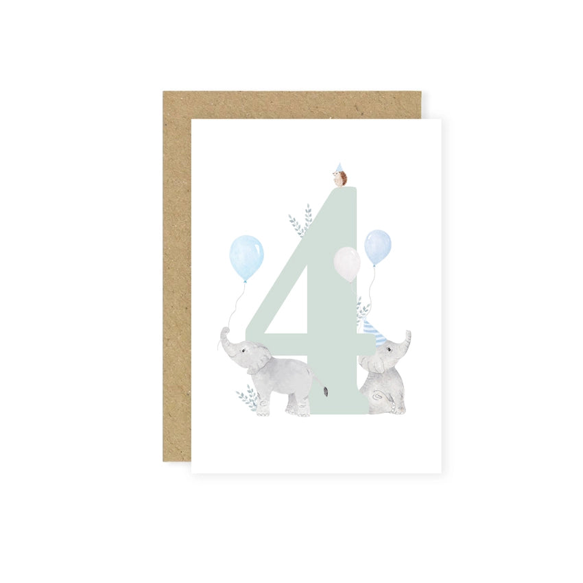 Little Roglets - 4th Birthday Card