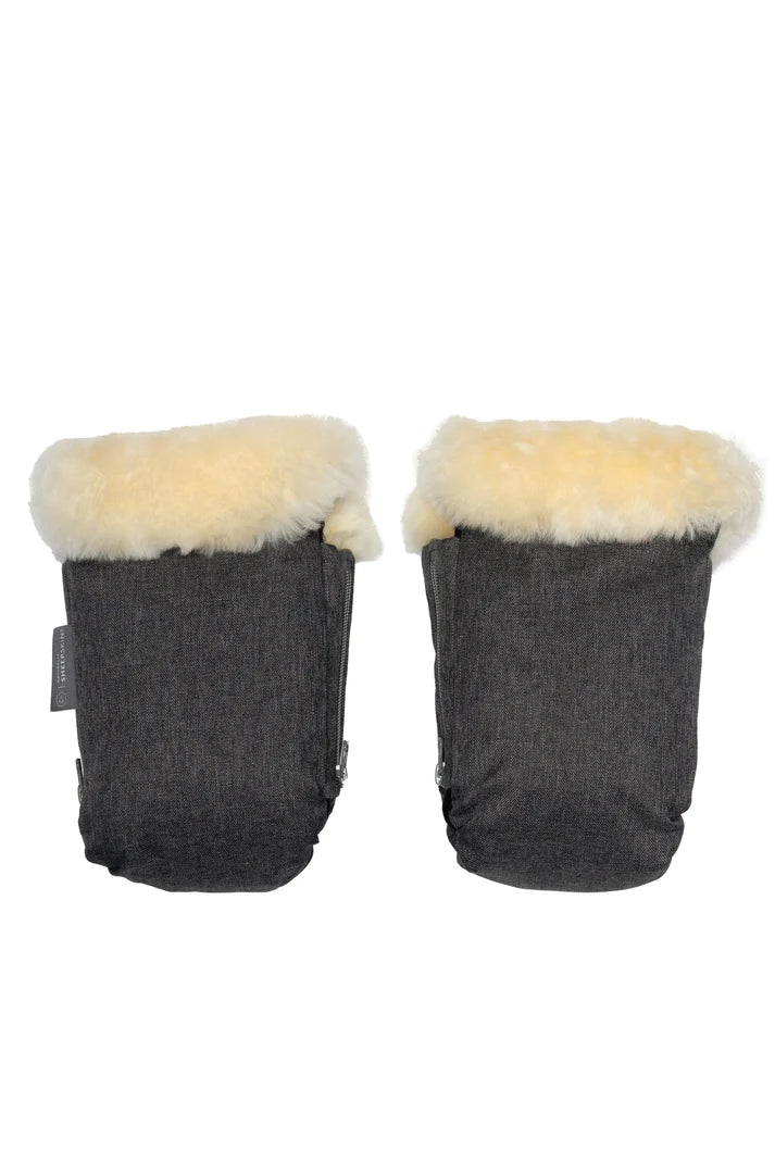 Naturally Sheepskins - Deluxe Stroller Mittens - Grey