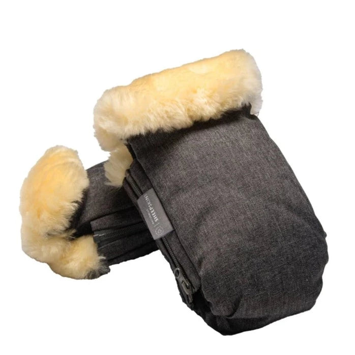 Naturally Sheepskins - Deluxe Stroller Mittens - Grey