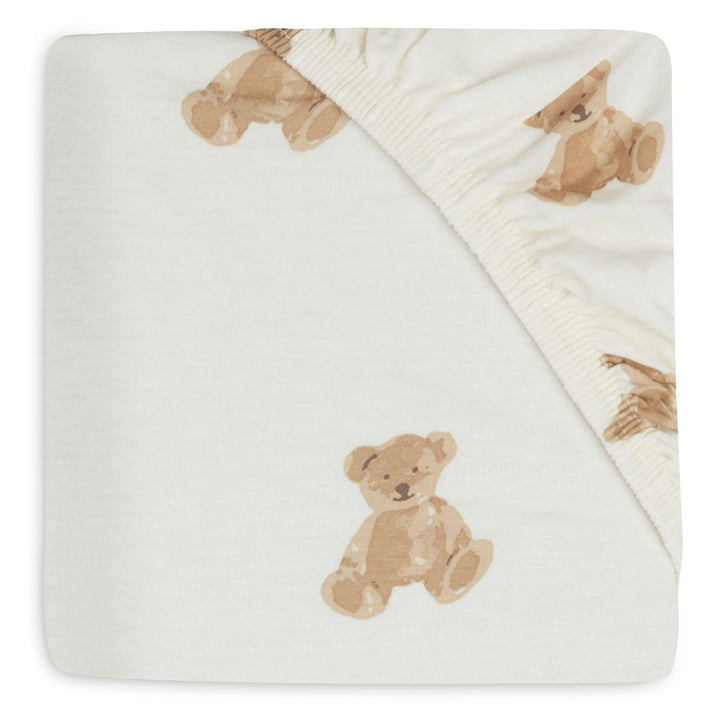 Jollein -  Fitted Sheet 60x120cm - Teddy Bear - Mabel & Fox