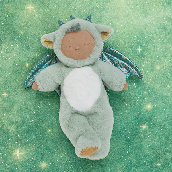 Olli Ella - Cozy Dinkum Dragon - Ash - Green - Mabel & Fox