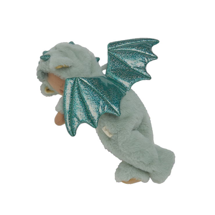 Olli Ella - Cozy Dinkum Dragon - Ash - Green - Mabel & Fox