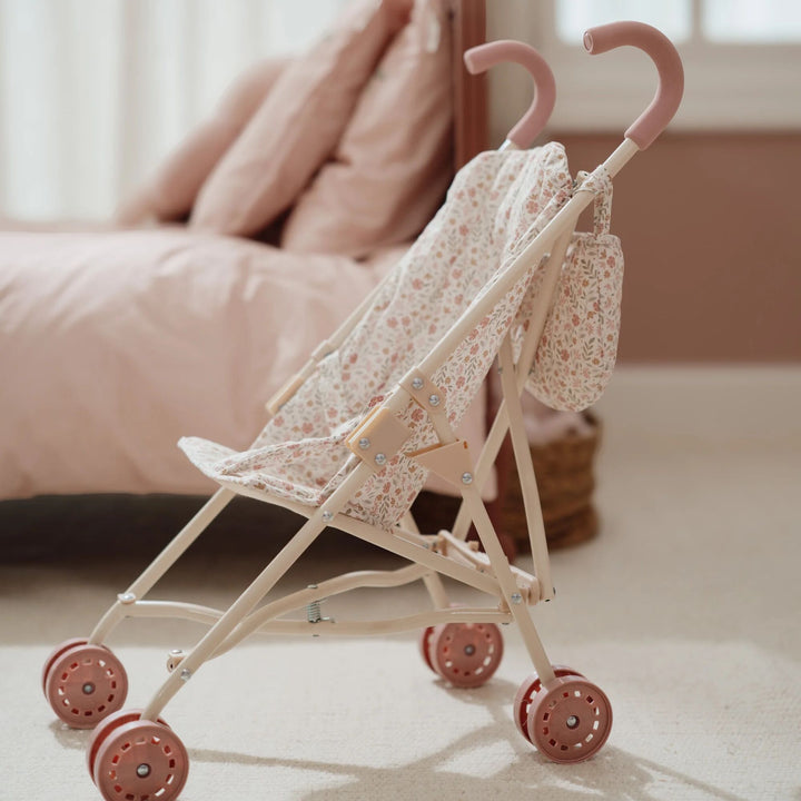Little Dutch - Metal Doll Stroller - White