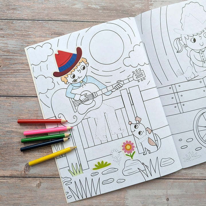 Dress Me Up Colouring & Activity Book - Cowboys - Mabel & Fox