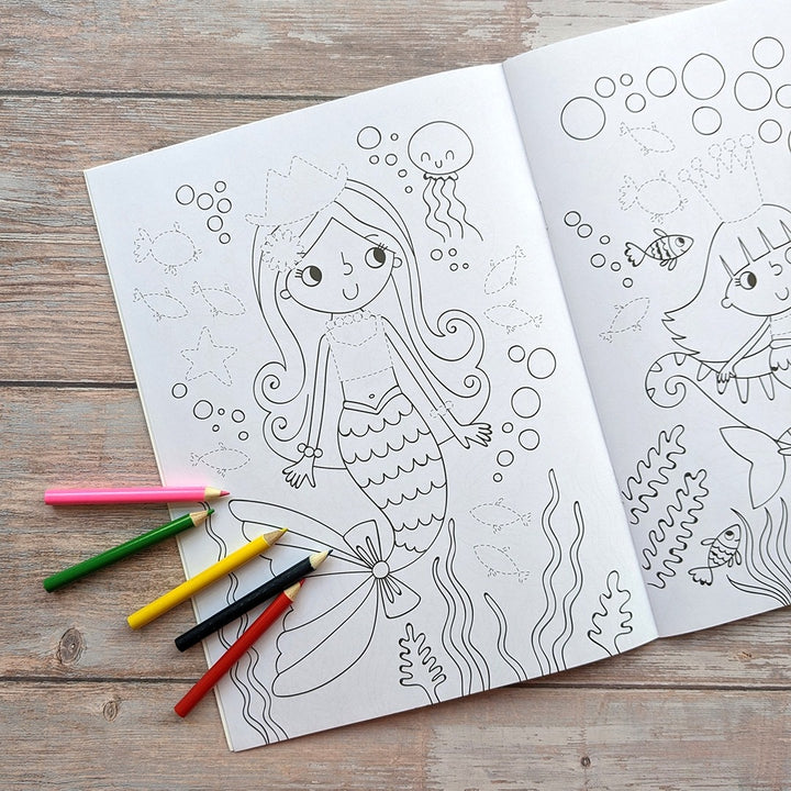 Dress Me Up Colouring and Activity Book - Mermaids - Mabel & Fox