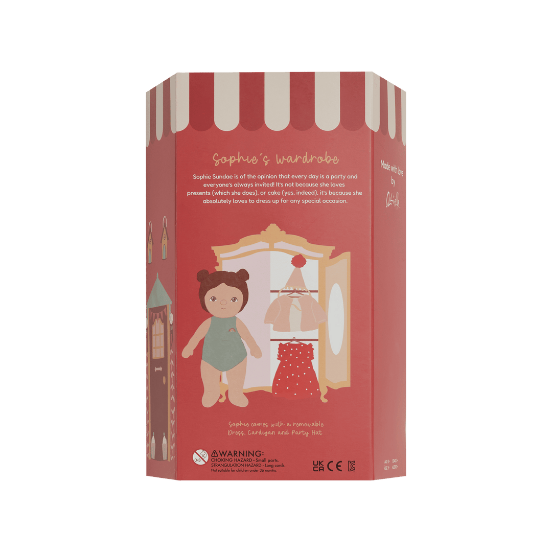 Olli Ella – Dress Me Dinky Sophie Sundae – Red - Mabel & Fox
