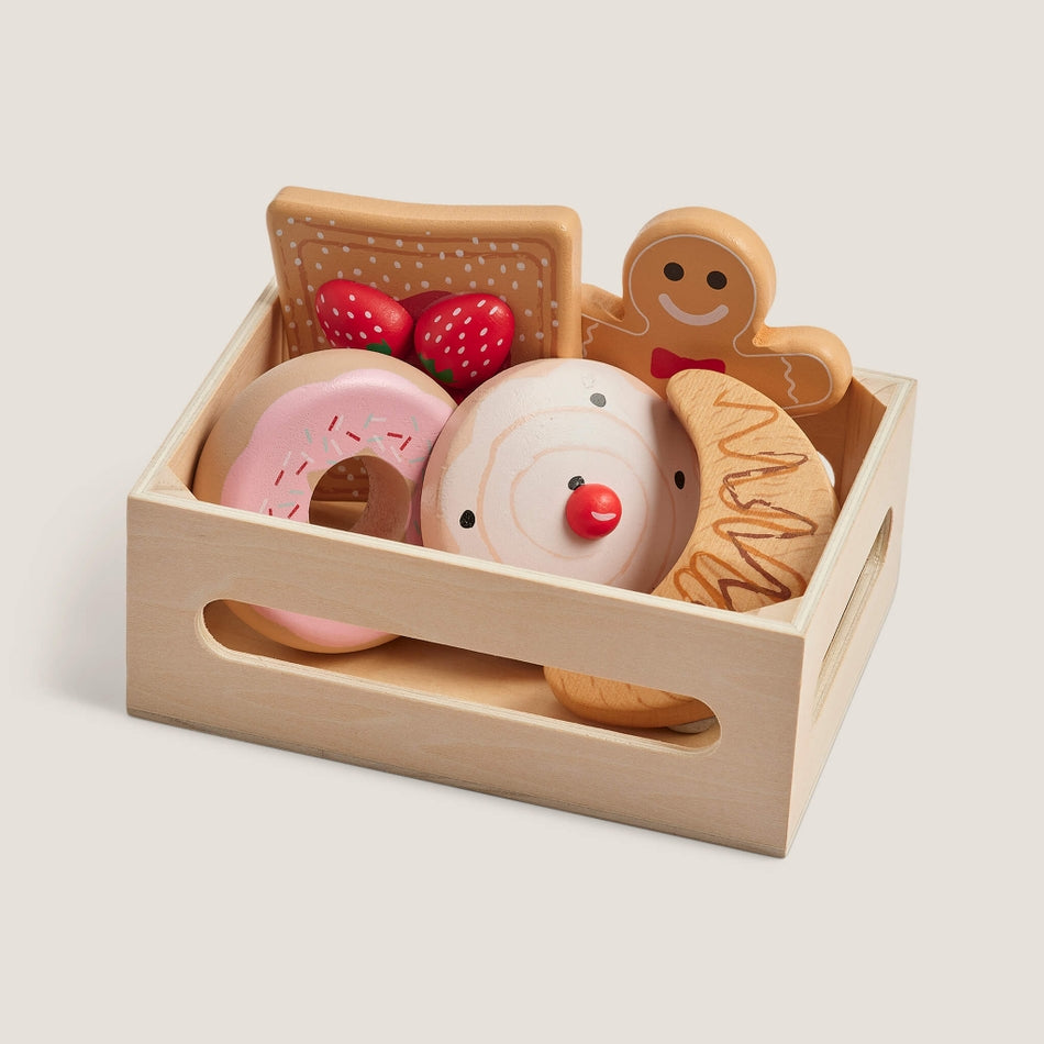 Great Little Trading Company - Wooden Bakery Basket, 5 Pieces