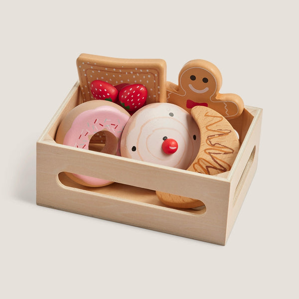 Great Little Trading Company - Wooden Bakery Basket, 5 Pieces