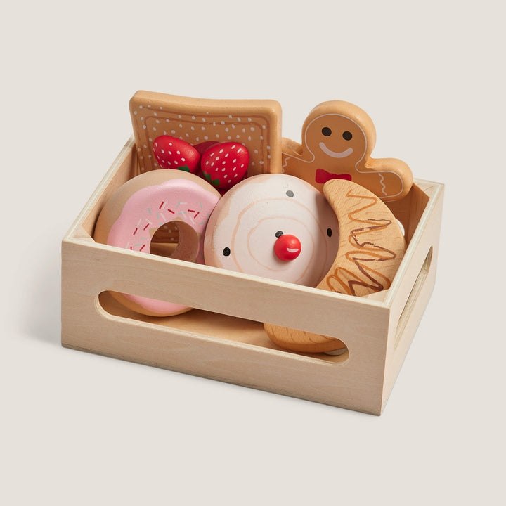 Great Little Trading Company - Wooden Bakery Basket, 5 Pieces