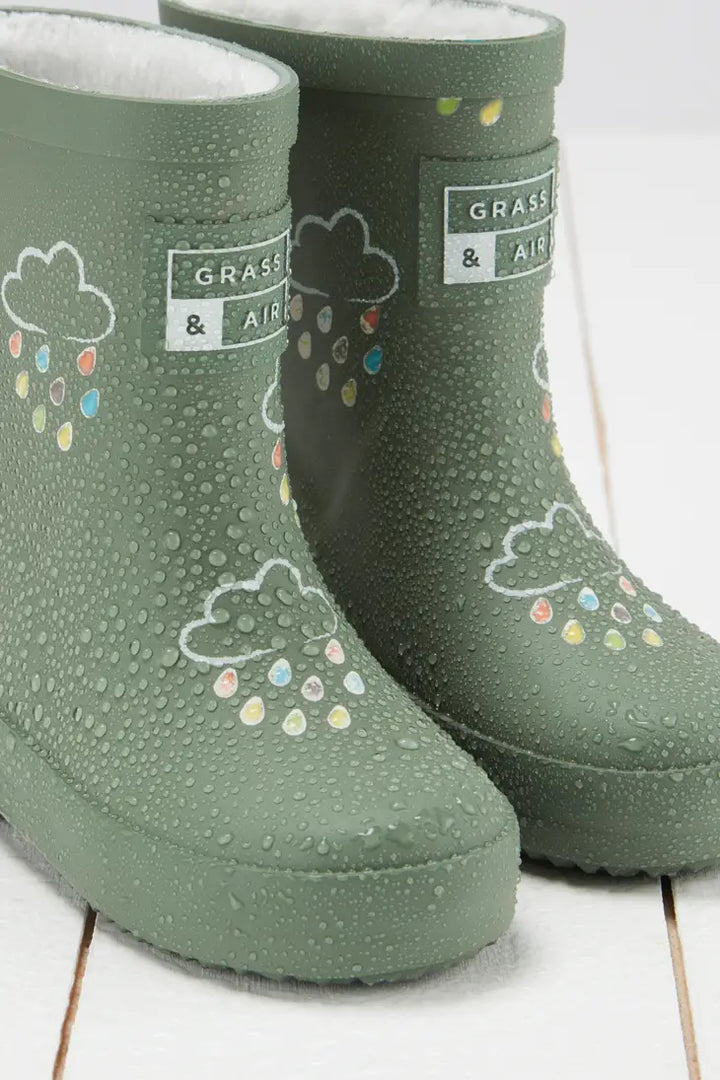 Grass & Air - Colour-Changing Cloud Wellies - Khaki