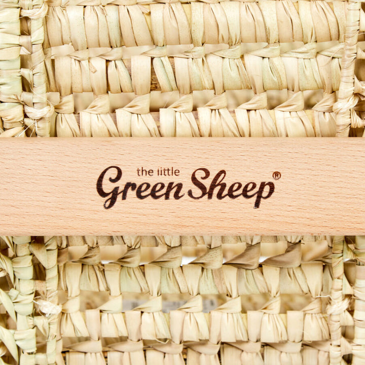 The Little Green Sheep - Moses Basket, Mattress & Rocking Stand - Quilted Juniper Rice