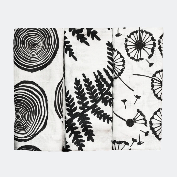 Etta Loves UK - Sensory Muslin - Plant Print (3 Pack)