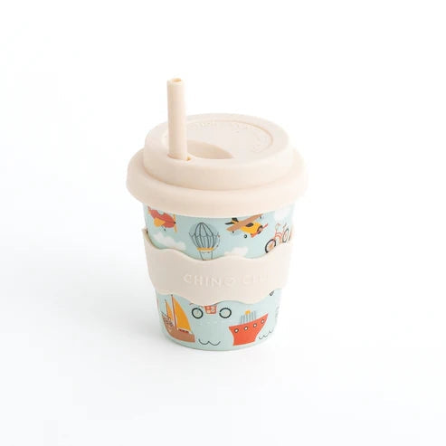 Chino Club – Babychino Cup 4oz (Straws Sold Separately) – Vehicles - Mabel & Fox