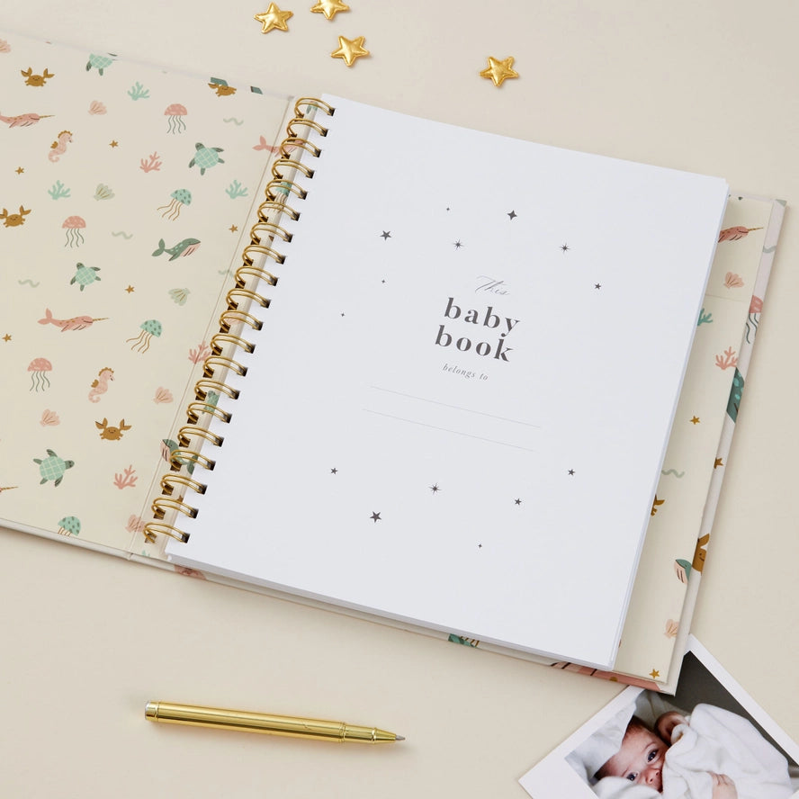 Blush & Gold - Baby Book - Sea Friends