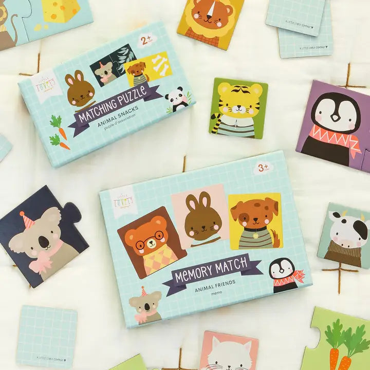 A Little Lovely Company - Matching Puzzle - Animals Snacks
