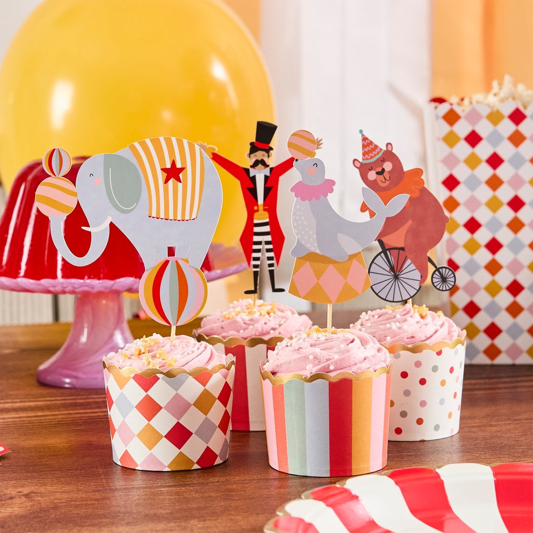 HootyBalloo By Green Club - Circus Cupcake Kit - (Pack of 12)