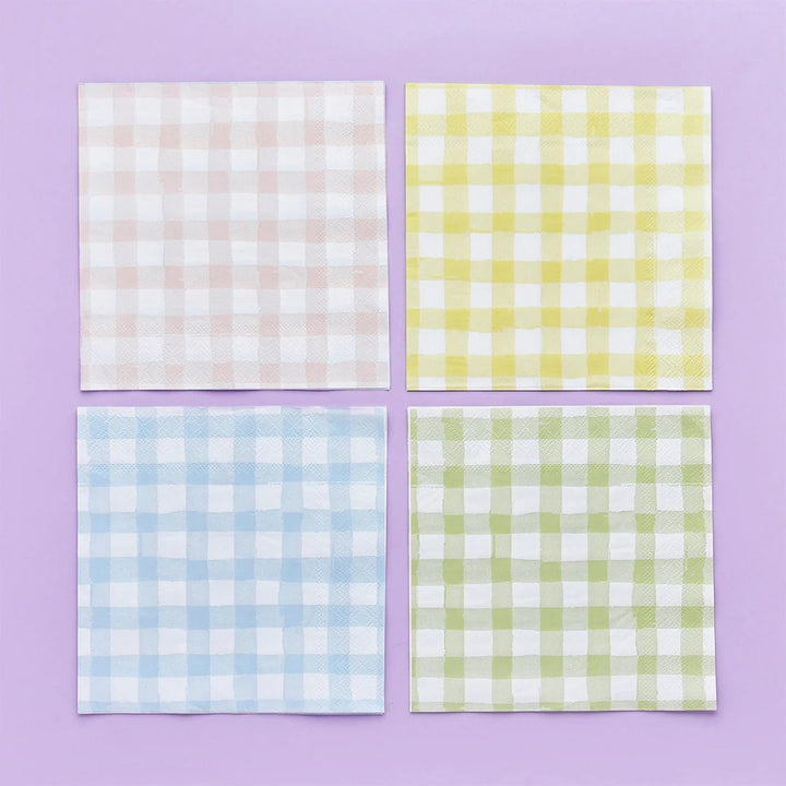 HootyBalloo By Green Club - Gingham Paper Napkins - (8 Pack)