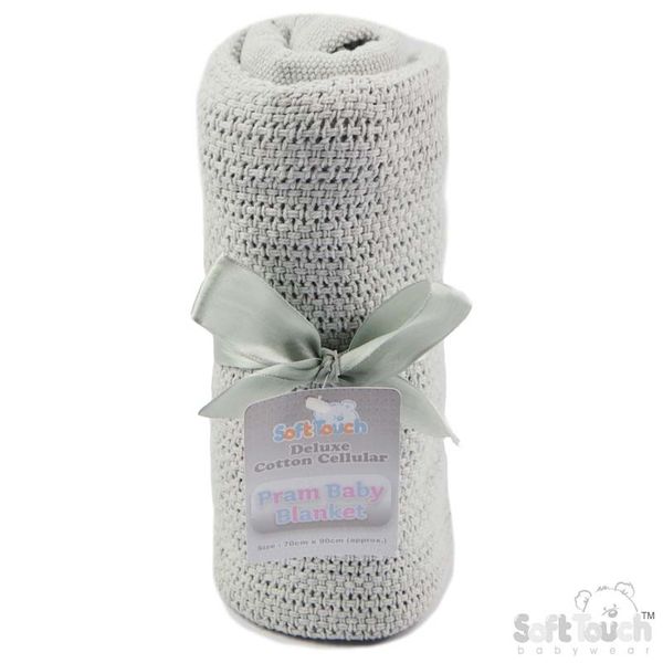 Mabel & Fox - Cellular Baby Blanket - Grey