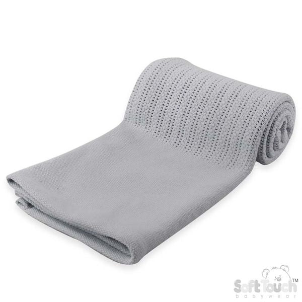 Mabel & Fox - Cellular Baby Blanket - Grey