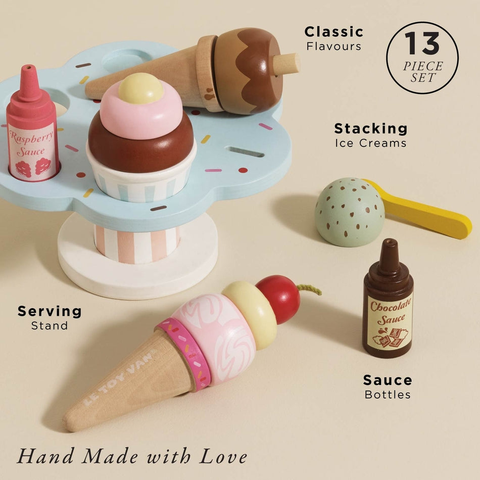 Le Toy Van – Wooden Ice Cream Stand & Toppings