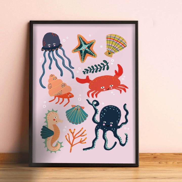 Kate Fox Design - Art Print - Under The Sea- A4