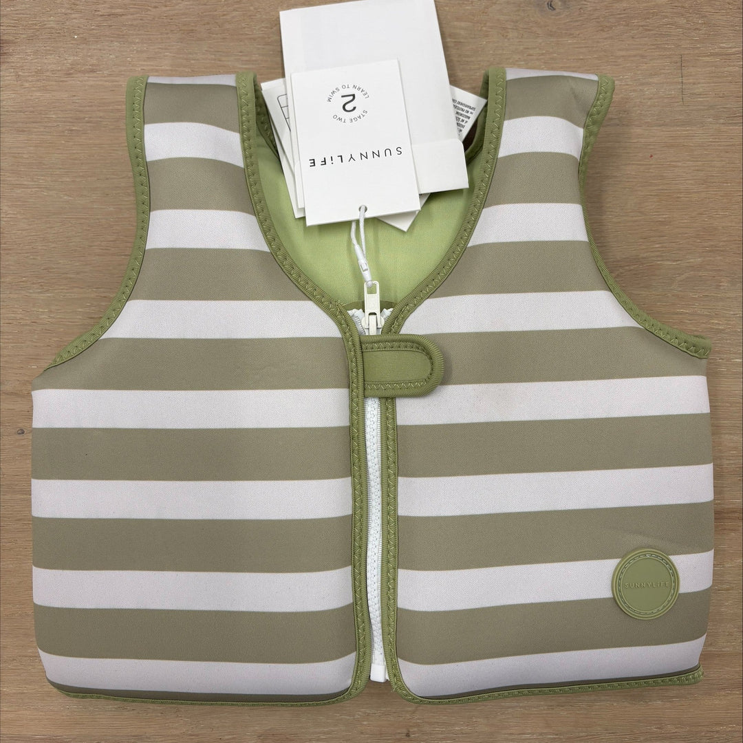 Sample Sale (Marked) - Sunnylife – Kids Swim Vest 3-6Y – Into the Wild Khaki