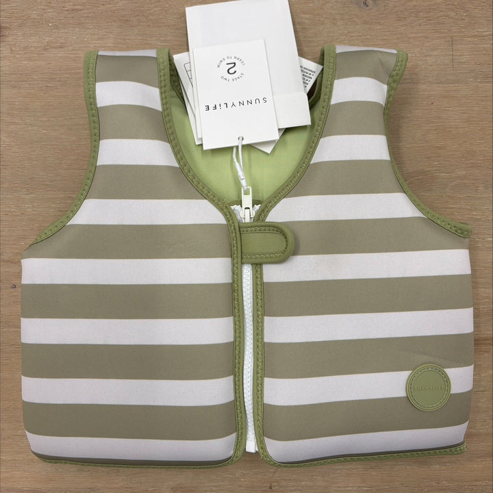 Sample Sale (Marked) - Sunnylife – Kids Swim Vest 3-6Y – Into the Wild Khaki