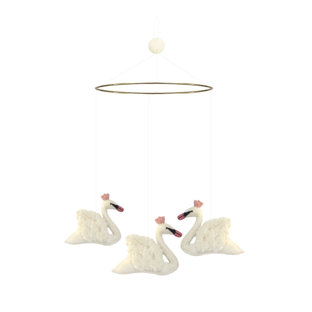 Gamcha - Baby Cot Mobile - Swans