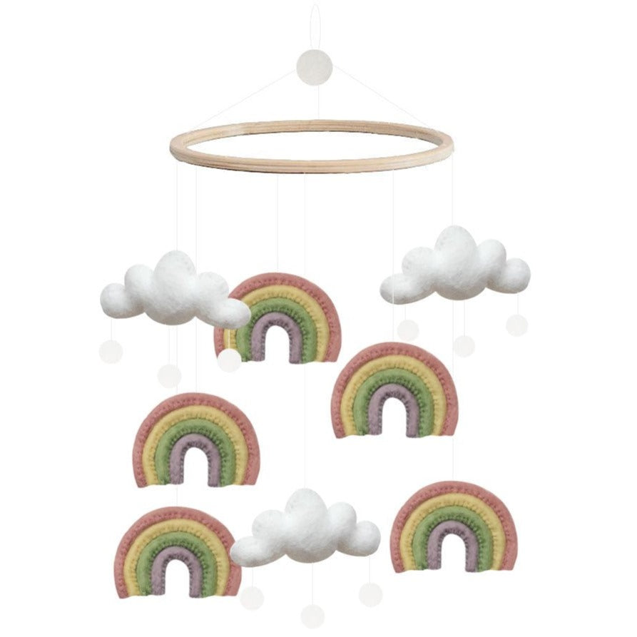 Gamcha - Baby Cot Mobile - Pastel Rainbow