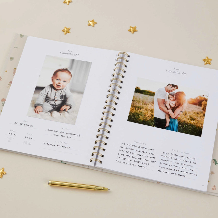 Blush & Gold - Baby Book - Sea Friends