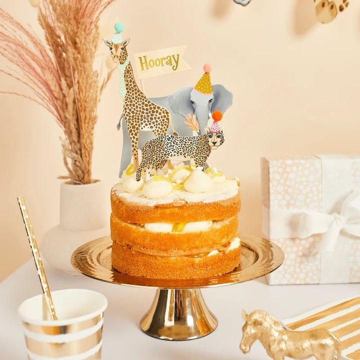 HootyBalloo By Green Club - Party Animal Cake Topper Set
