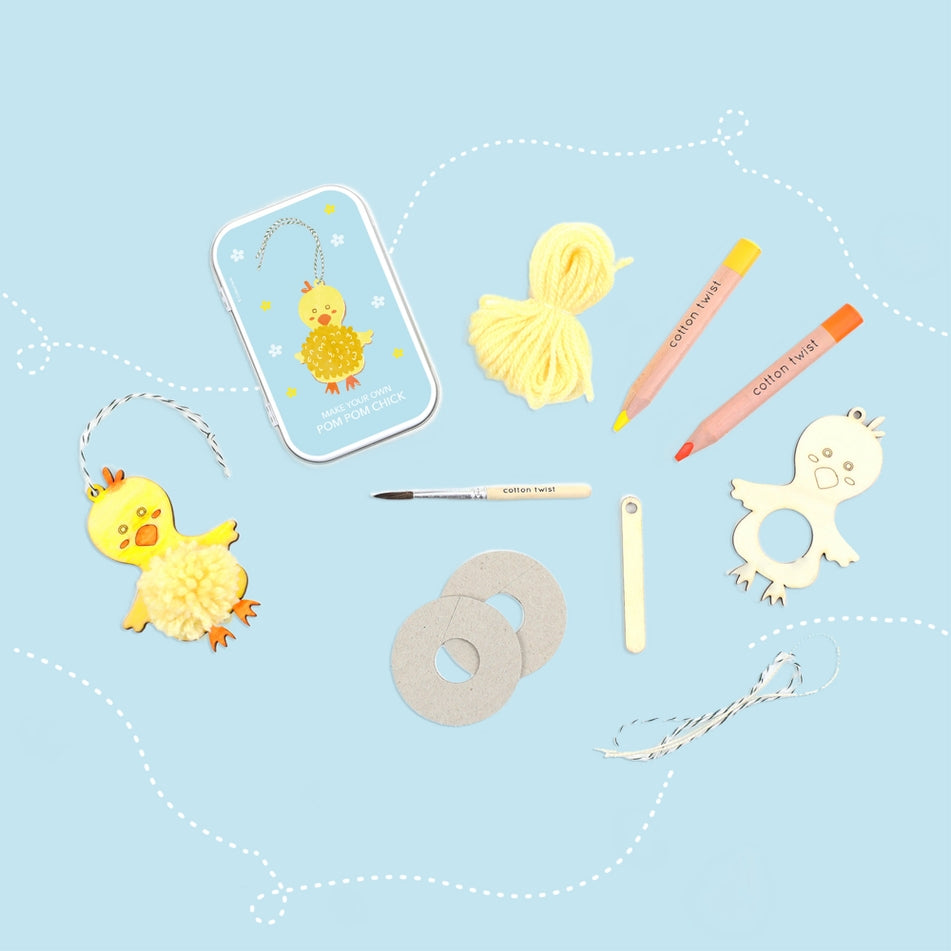 Cotton Twist – Make Your Own Pom Pom Chick – Easter Craft Kit - Mabel & Fox