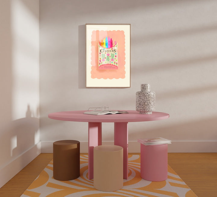 Kate Fox Design - Art Print - Crayon Print - A5