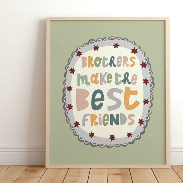 Lara & Kin - Art Print - Brothers Make The Best Friends - Exclusive to Mabel & Fox - Mabel & Fox