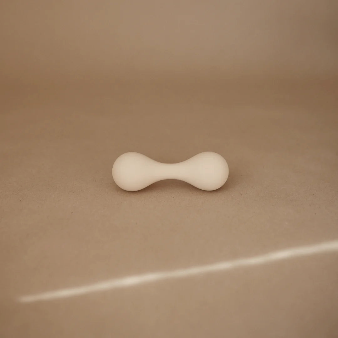 Mushie - Silicone Baby Rattle -Shifting Sand