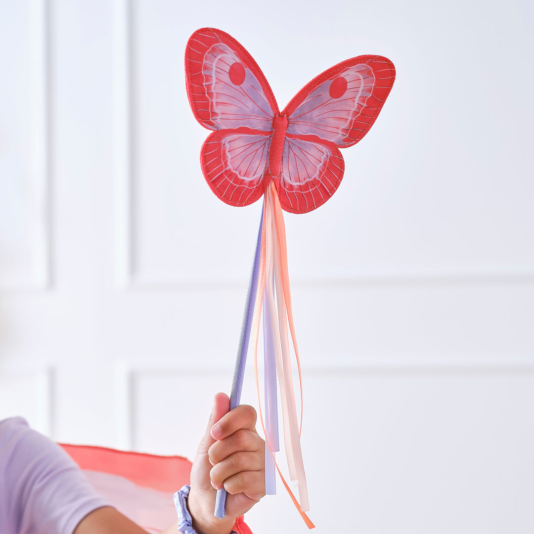 Ginger Ray - Red & Lilac Butterfly Wand