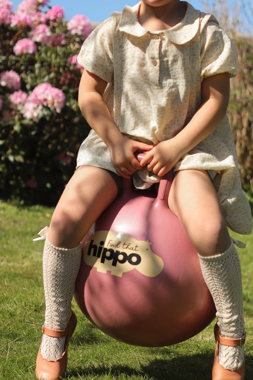 Find That Hippo - Hopping Ball - Turkish Rose - Mabel & Fox