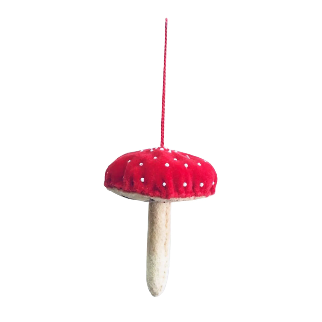 Fiona Walker - Christmas Decoration - Red Velvet Mushroom - Mabel & Fox