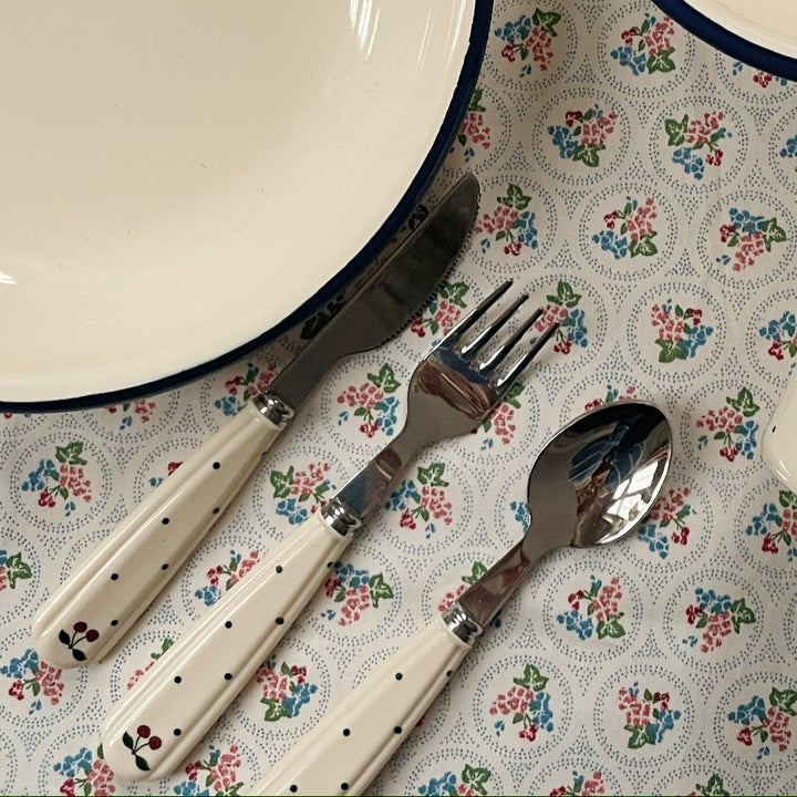 Konges Slojd - Cutlery Set - Navy Dot